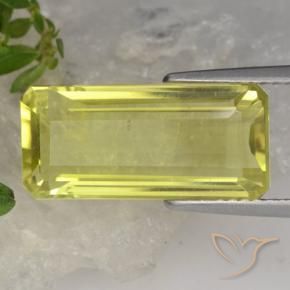 Quartzo Luz amarela Natural 7.14ct, Corte Octógono / Esmeralda, VVS-VS