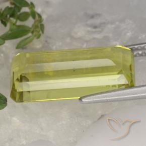 Quartzo Luz amarela Natural 7.14ct, Corte Octógono / Esmeralda, VVS-VS