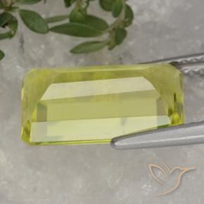 Quartzo Amarelo Abacaxi Claro Natural 4.46ct, Corte Octógono / Esmeralda, VVS-VS