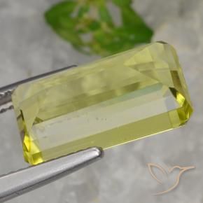 Quartzo Luz amarela Natural 8.23ct, Corte Octógono / Esmeralda, VVS-VS