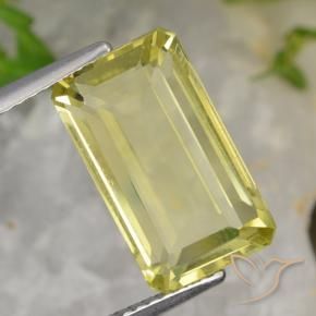 Quartzo Luz amarela Natural 5.64ct, Corte Octógono / Esmeralda, VS