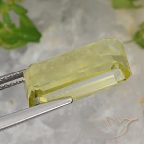 Quartzo Luz amarela Natural 5.64ct, Corte Octógono / Esmeralda, VS