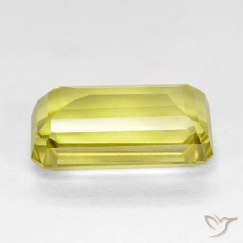 Quartzo Amarelo Abacaxi Claro Natural 6.12ct, Corte Octógono / Esmeralda, VVS-VS