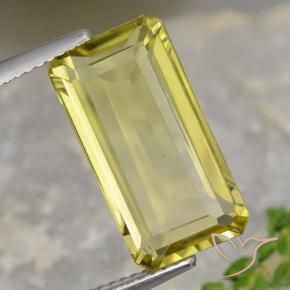 Quartzo amarelo médio Natural 7.83ct, Corte Octógono / Esmeralda, VVS-VS