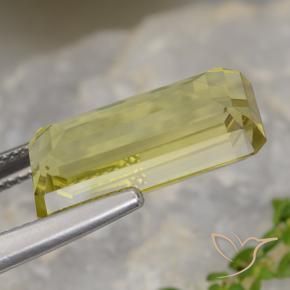 Quartzo amarelo médio Natural 7.83ct, Corte Octógono / Esmeralda, VVS-VS