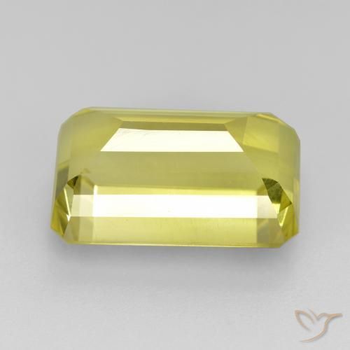 Quartzo Luz amarela Natural 6.62ct, Corte Octógono / Esmeralda, VS