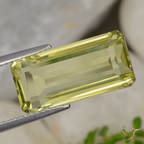8.90ct Natural Milho Amarelo Claro Quartzo, Corte Esmeralda, VVS-VS