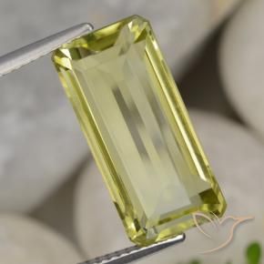 Quartzo Milho Amarelo Claro Natural 8.90ct, Corte Octógono / Esmeralda, VVS-VS