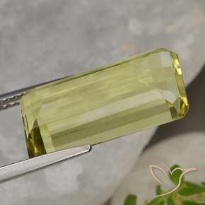 Quartzo Milho Amarelo Claro Natural 8.90ct, Corte Octógono / Esmeralda, VVS-VS