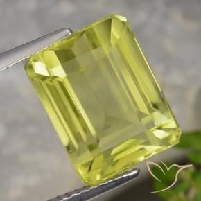 Quartzo Luz amarela Natural 9.99ct, Corte Octógono / Esmeralda, VVS-VS
