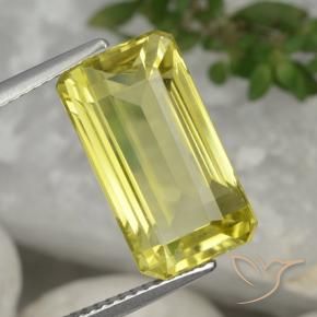 Quartzo Amarelo Abacaxi Natural 7.52ct, Corte Octógono / Esmeralda, VVS-VS