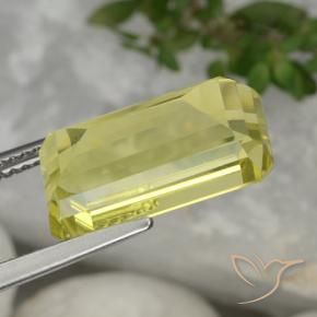 Quartzo Amarelo Abacaxi Natural 7.52ct, Corte Octógono / Esmeralda, VVS-VS
