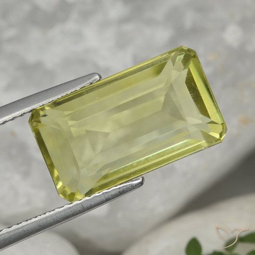 8.13ct Natural amarelo médio Quartzo, Corte Esmeralda, VVS-VS