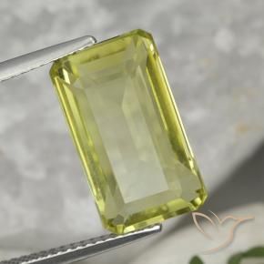 Quartzo amarelo médio Natural 8.13ct, Corte Octógono / Esmeralda, VVS-VS