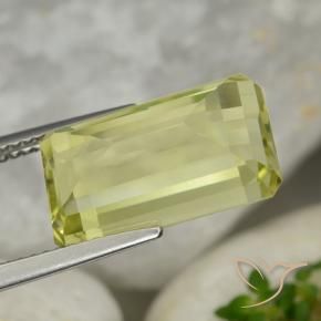 Quartzo amarelo médio Natural 8.13ct, Corte Octógono / Esmeralda, VVS-VS