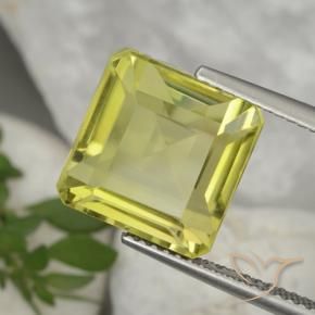 Quartzo Luz amarela Natural 9.98ct, Corte Octógono / Esmeralda, VVS-VS