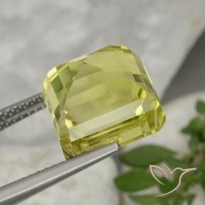 Quartzo Luz amarela Natural 9.98ct, Corte Octógono / Esmeralda, VVS-VS