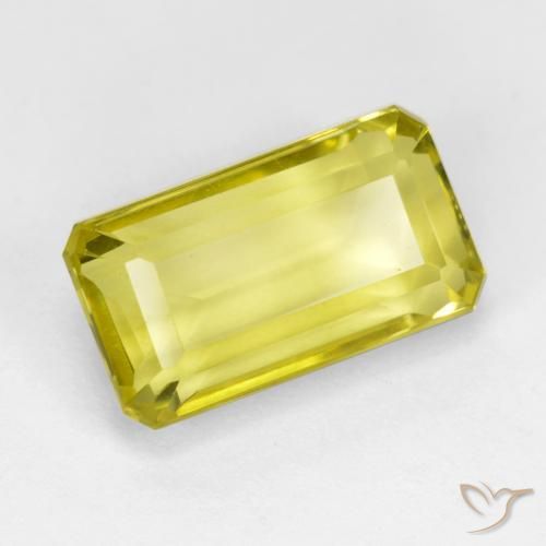 Quartzo Amarelo Abacaxi Natural 5.20ct, Corte Octógono / Esmeralda, VVS-VS