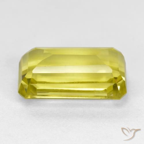 Quartzo Amarelo Abacaxi Natural 5.20ct, Corte Octógono / Esmeralda, VVS-VS