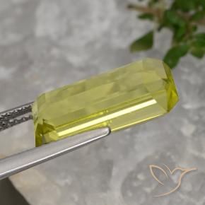 Quartzo Luz amarela Natural 5.60ct, Corte Octógono / Esmeralda, VVS-VS