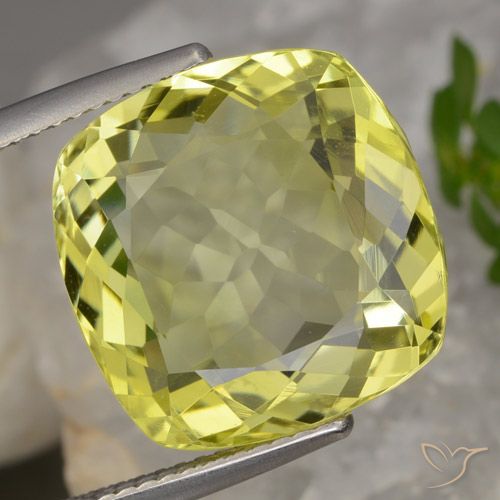 14.34ct Natural Luz amarela Quartzo, Almofada, VVS
