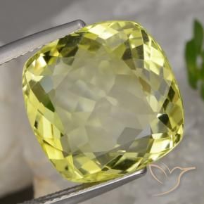 Quartzo Luz amarela Natural 14.34ct, Almofada, VVS
