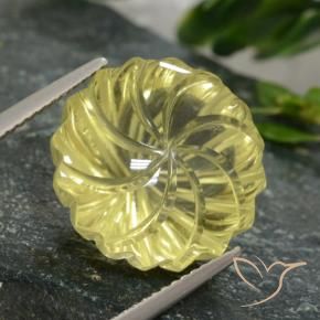 Quartzo Lagoa Amarela Natural 12.61ct, Flor cortada, Transparente