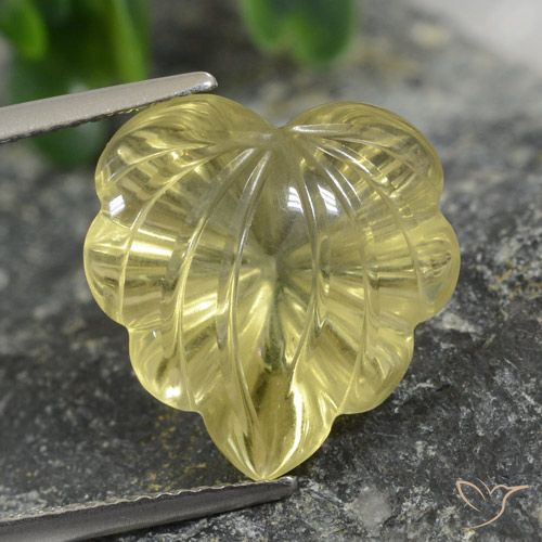 10.42ct Natural Amarelo claro médio Quartzo, Flor cortada, Transparente