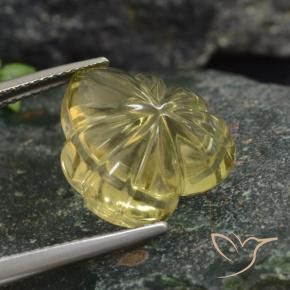 Quartzo Luz Dourada Natural 12.04ct, Flor cortada, Transparente