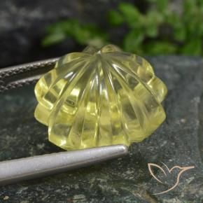 Quartzo Luz amarela Natural 12.77ct, Flor cortada, Transparente