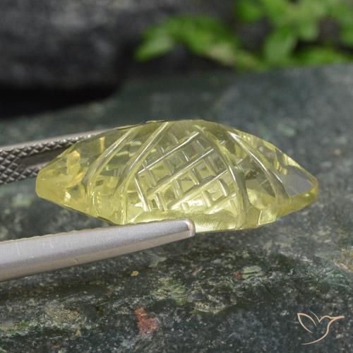 Quartzo Luz amarela Natural 8.48ct, Marquesa, Transparente