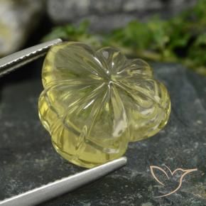 Quartzo amarelo médio Natural 14.18ct, Flor cortada, Transparente