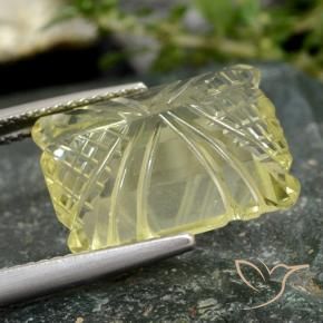 Quartzo Amarelo Abacaxi Claro Natural 10.05ct, Almofada, Transparente