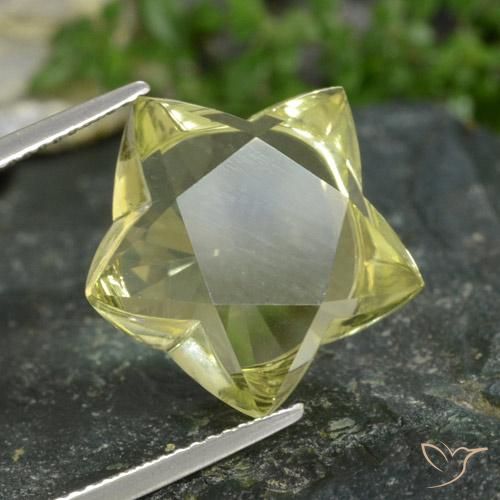Quartzo Lagoa Amarela Natural 13.81ct, Chique, Transparente