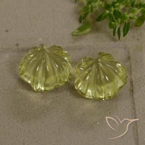 Pedras preciosas de Quartzo Luz amarela natural de 8.89 ct, Flor cortada, Transparente