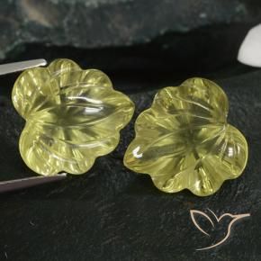 Pedras preciosas de Quartzo Luz amarela natural de 13.78 ct, Flor cortada, Transparente