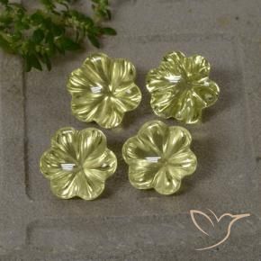 Pedras preciosas de Quartzo amarelo médio natural de 11.15 ct, Flor cortada, Transparente