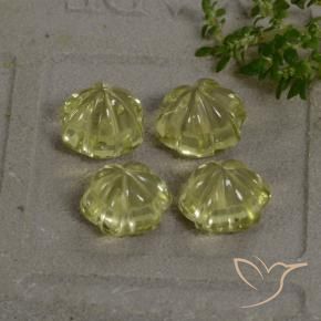 Pedras preciosas de Quartzo amarelo médio natural de 11.15 ct, Flor cortada, Transparente