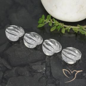 Pedras preciosas de Quartzo Branco claro natural de 6.44 ct, Formato de coração, Transparente