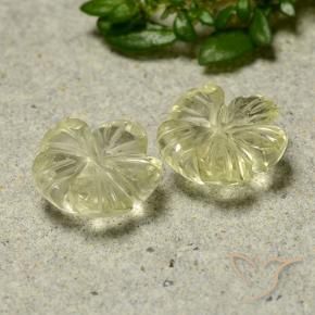 Pedras preciosas de Quartzo amarelo médio natural de 3.24 ct, Flor cortada, Transparente