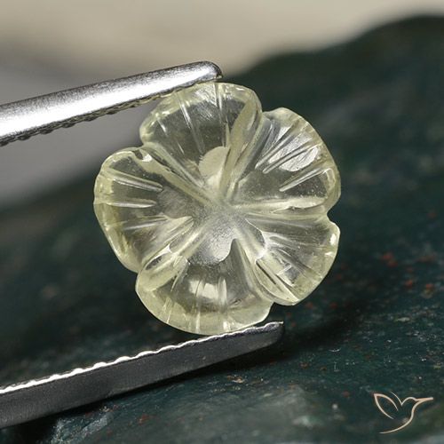 1.83ct Natural Luz amarela Quartzo, Flor cortada, Transparente, Photo A