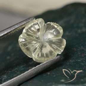 Quartzo Luz amarela Natural 1.83ct, Flor cortada, Transparente