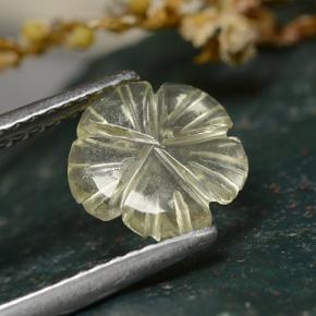 Quartzo amarelo natural 0,96ct, corte flor, transparente