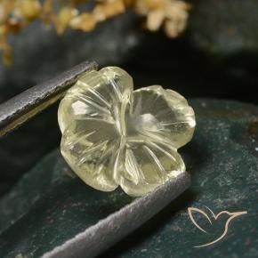 Quartzo amarelo médio Natural 2.02ct, Flor cortada, Transparente