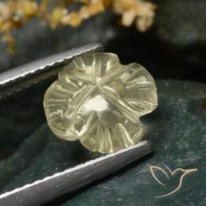 Quartzo amarelo médio Natural 2.02ct, Flor cortada, Transparente