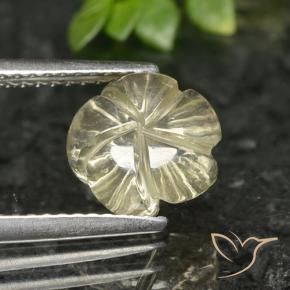 Quartzo Amarelo claro Natural 1.90ct, Flor cortada, Transparente