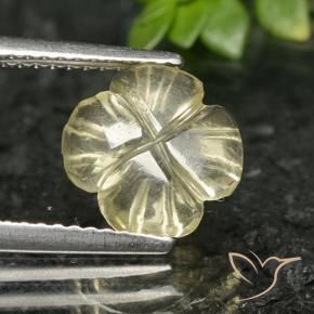 Quartzo amarelo médio Natural 1.66ct, Flor cortada, Transparente