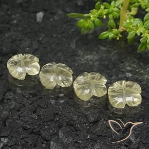 Pedras preciosas de Quartzo amarelo médio natural de 4.78 ct, Flor cortada, Transparente