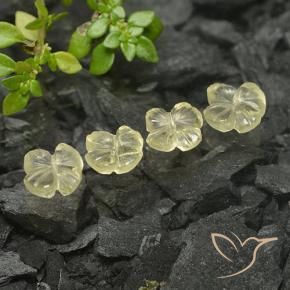 Pedras preciosas de Quartzo Amarelo claro natural de 2.59 ct, Flor cortada, Transparente