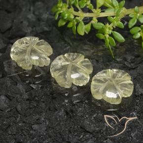 Pedras preciosas de Quartzo Amarelo claro natural de 5.76 ct, Flor cortada, Transparente